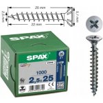 Zápustné vruty Spax 2,5x25 mm 1000 kusů – Hledejceny.cz