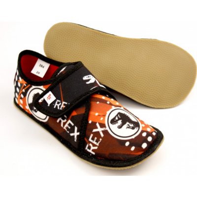 Ef Barefoot chlapecké papuče 394 Trex Black – Sleviste.cz