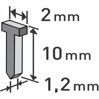 EXTOL PREMIUM hřebíky, balení 1000ks, 10mm, 2,0x0,52x1,2mm – Zboží Mobilmania