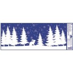 Anděl Přerov Okenní fólie zimní zvířata les a hory s glitry 60 x 22,5 cm – Hledejceny.cz