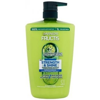 Garnier Fructis Strength & Shine Fortifying Shampoo šampon pro posílení a lesk vlasů 1000 ml