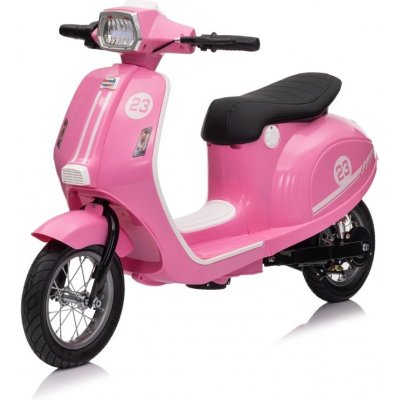 mamido Dětský elektrický skútr Retro 23 růžový – Zboží Dáma