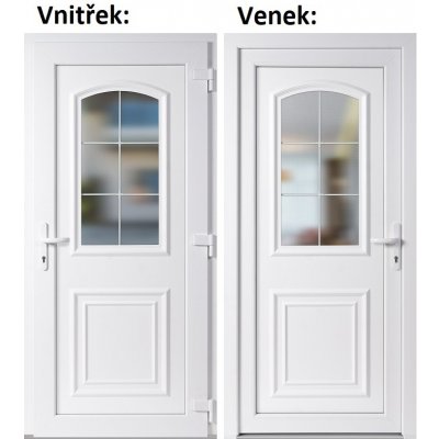 Soft Vchodové dveře 3D 302 bílé 98x198 cm pravé – Zbozi.Blesk.cz