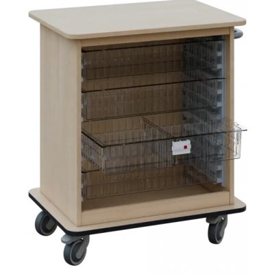 DEXTER 22 TRANSPARENT vozík boxový, otevřený, 880x750x520 mm, bříza světlá – Hledejceny.cz