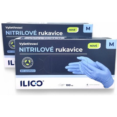Ilico Bio-rozložitelné nitrilové nepudrované 100 ks – HobbyKompas.cz