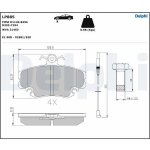 Sada brzdových destiček, parkovací brzda DELPHI LP885 – Zboží Mobilmania