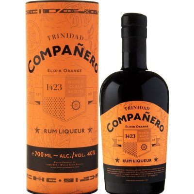 Companero Elixir Orange 0,7l 40% (tuba) 1423 – World Class Spirit , Companero Trinidad 40% Tmavě zlatá 1284