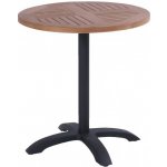 Folding Bistro zahradní stůl Hartman s teakovou deskou r. 70cm Carbon Black – Sleviste.cz