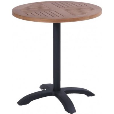 Folding Bistro zahradní stůl Hartman s teakovou deskou r. 70cm Carbon Black – Sleviste.cz