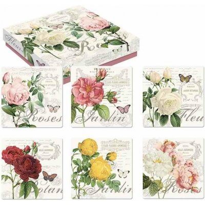 Easy life Korkové podložky pod skleničky Jardin Botanique 10,5x10,5 6 ks – Hledejceny.cz