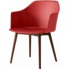 Jídelní židle &Tradition Rely HW76 s područkami walntut / vermillion red