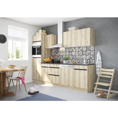 Optifit kuchyňská linka Kaya290 270 cm barva čela divoký dub matný barva korpusu divoký dub v nesmontovaném stavu – Hledejceny.cz