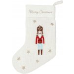 GREEN GATE Vánoční punčocha Nutcracker White Embroidered, bílá barva – Hledejceny.cz