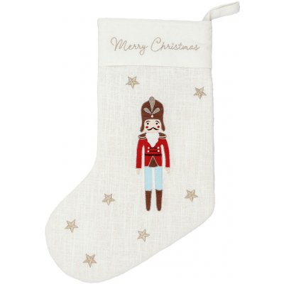 GREEN GATE Vánoční punčocha Nutcracker White Embroidered, bílá barva – Hledejceny.cz