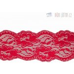 Elastická krajka červená, 100 mm – Zboží Dáma