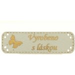 Naše galanterie Obdélník světle šedá koženka motýl – Zboží Dáma