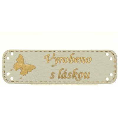 Naše galanterie Obdélník světle šedá koženka motýl – Zboží Dáma