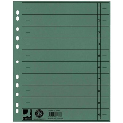 Papírové rozlišovače Q-Connect - A4, zelené, 100 ks – Hledejceny.cz