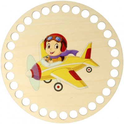 Natana dno na košík žluté letadlo 15cm – Zboží Dáma