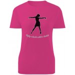 Tričko s potiskem Bejby nebude sedět v koutě dámské Purpurová – Zboží Dáma