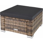 Tectake 403695 ratanový taburet, varinta 2 - přírodní – Zboží Dáma