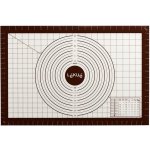 Lékué Non-stick pastry Silikonová podložka na válení těsta s tahákem, 60 × 40 cm, hnědá – Zboží Dáma