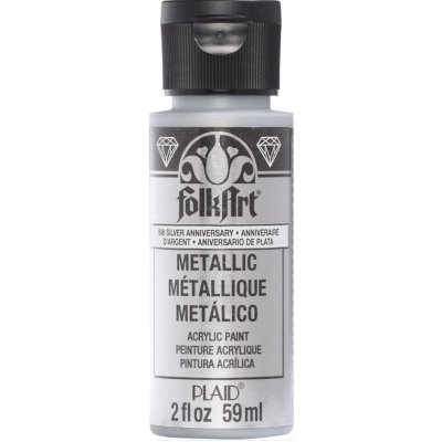FolkArt metallic acrylic paint 59 ml metallic silver anniversary – Hledejceny.cz