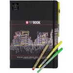 Sketchbook Sakura v pevné vazbě s černým papírem 140g 21 x 29,7 – Zboží Dáma