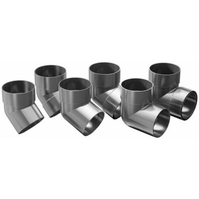 Prodomos Line ProAqua Plastový okap koleno dvouhrdlové 87,5° 90 mm antracit – HobbyKompas.cz