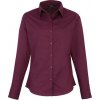 Dámská košile Premier Workwear dámská popelínová košile s dlouhým rukávem fialová lilková
