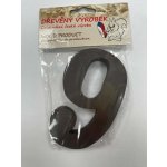Číslo 9 střední hnědé – výška 100 mm – Sleviste.cz
