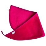 MaryBerry Turban Raspberry Splasch bílý s růžovým lemem – Zboží Dáma