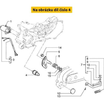 Piaggio Startovací pastorek 100-180ccm 431321 – Hledejceny.cz
