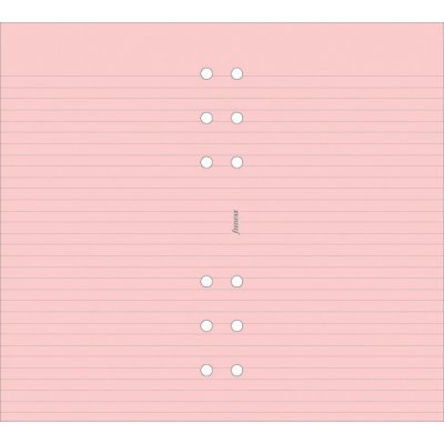 Filofax poznámkový papír linkovaný růžový 30 listů formát A6 – Zboží Živě