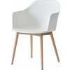 Jídelní židle &Tradition Rely HW76 s područkami white / oak