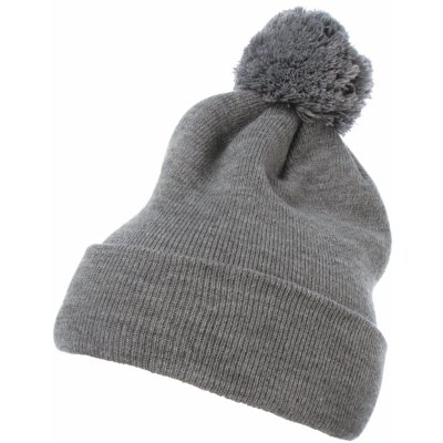 Flexfit čepice s bambulí 1501P Heather grey – Hledejceny.cz