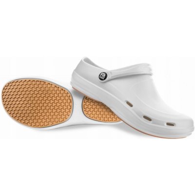 FitClog zdravotní pantofle EVA pěna přírodní kůže bílé – Hledejceny.cz
