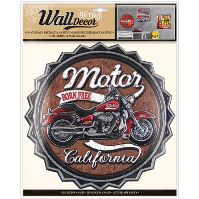 Wall decor Retro Motor California - samolepící dekorace 30,5x38 cm – Zboží Mobilmania