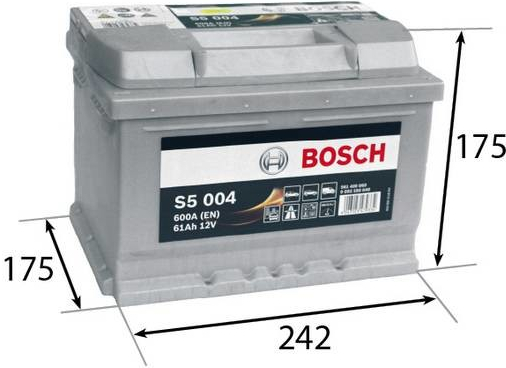 Bosch S5 12V 61Ah 600A 0 092 S50 040 od 1 759 Kč - Heureka.cz