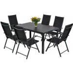 Home&Garden Zahradní sestava Ibiza Pollywood Black / Black 6+1 – Hledejceny.cz