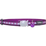Red Dingo obojek pro kočky reflexní Fish Purple 12 mm – Zboží Dáma