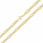 Lillian Vassago Celozlatý unisex řetízek pancer LLV31-GCH102 Žlutá – Zboží Dáma