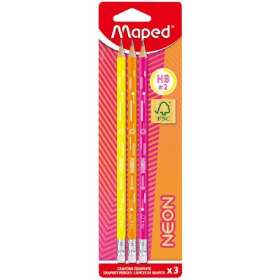 MAPED Sady grafitových tužek Neon 3ks 164570 – Sleviste.cz