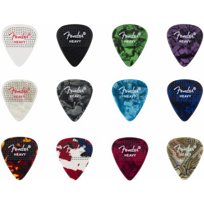 Fender 351 Dotted Celluloid Picks 12-Pack Heavy – Sleviste.cz