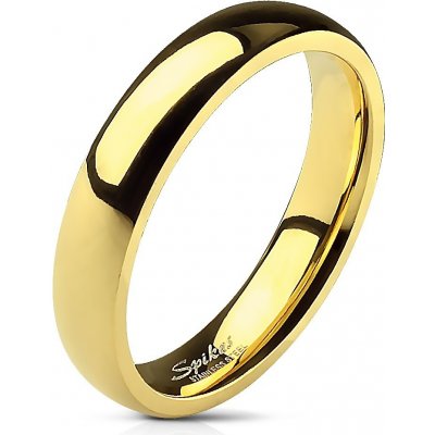 Šperky eshop Hladký ocelový prsten ve zlaté F3.12