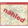 Nástěnné mapy Praha - obří nástěnná mapa 180 x 150 cm, na fotopapíru s 2 lištami