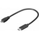 PremiumCord kur31-02 USB 3.1 konektor C/male - USB 2.0 konektor Micro-B/male, 0,2m