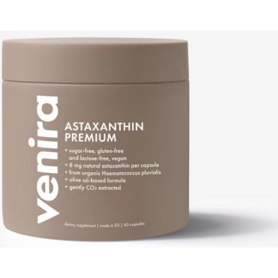 Venira Premium Organic Astaxanthin 60 kapslí – Hledejceny.cz