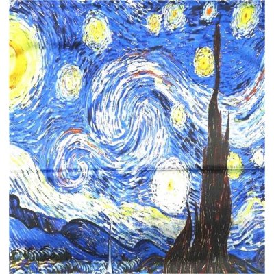 Bavlissimo saténový šátek Vincent van Gogh Hvězdná noc