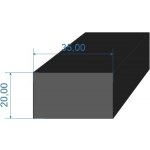 9350968 Pryžový profil 20x35mm, NBR 80°Sh obdélníkový, délka: 1000mm – Sleviste.cz